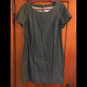 Scalloped chambray shift dress- Vineyard Vines